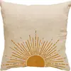 Funda de Almohada Abstracta Línea del Atardecer Arte Moderno Minimalista Sala de Estar Sofá Cojín para Ventana Abuhardillada Material de Lino Geométrico