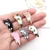 1 Colgante de Gato de Esmalte de Aleación 12X25Mm Accesorios Colgantes Pendientes Accesorios para el Cabello Teléfono Accesorios para Joyería DIY