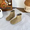 Sapatos Femininos 2026 Outono Novidades Botas Martin Retro Confortáveis de Cano Baixo Sapatos Casuais Versáteis Antiderrapantes Infantis