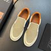 Zapatos Populares para Hombre Transfronterizos 2024 Nuevos Transpirables Cosidos a Mano de Marca Elegante Slip-On Versátiles Zapatos Casuales para Hombre