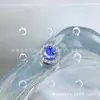 Pendientes de Rueda de Transferencia de Girasol Rosa Degradado de Aleación de Titanio Astmf-13 Titanio G23 Rosca Interna Cabeza de Joyería de Zirconia