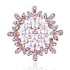 Lanhao superventas moda japonesa y coreana broche corsage de cisne de perlas completas con flor de diamantes de imitación accesorios para mujer ventas directas de fábrica