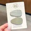 Pinza para el pelo de cuadros con forma de corazón para niñas, Pinza lateral para la frente, Organizador de pelo para la parte trasera de la cabeza, Pasador mágico, Accesorio para el pelo