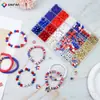 Kit de Materiales para Pulsera DIY del Día de la Independencia Americana Caja de Juego de Cuentas para Accesorios de Joyería Transfronterizos