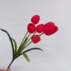 5 Tulipanes de Tamaño Mediano Flores Artificiales Regalos para el Día del Maestro Flores Artificiales Accesorios para Fotos Muebles para el Hogar Flores Artificiales