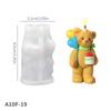 Nuevo Molde de Velas de Oso de Peluche Bricolaje Adornos de Decoración para el Hogar Manualidades de Resina Molde de Yeso de Oso