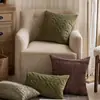 Cojín decorativo estilo madera vintage para sofá, sala de estar, cojín marrón, cojín de cabecera retro americano verde olivo, decoración suave para casa de huéspedes