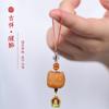 Ecología Original degradado amarillo Bodhi tallado DIY ruibeast Xingshi Amuleto de la Suerte colgante sándalo cadena para teléfono móvil llavero