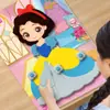Adesivos tridimensionais infantis eva desenho animado feitos à mão materiais de jardim de infância colar diy brinquedos educativos princesa vestir
