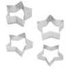 En Stock Anillo Perforado de Acero Inoxidable 430 Forma de Estrella para Tarta Anillo de Mousse Francés Anillo para Tarta de Queso Molde de Estrella de Cinco Puntas para Hornear