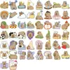 50 Pegatinas de Capibara Dibujos Animados Graffiti Manualidades DIY iPad Teléfono Móvil Computadora Taza de Agua Decoración Pegatinas Impermeables