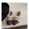 Nuevos Zapatos de Piel Cuadrados sin Cordones para Mujer con Tacón Grueso Otoño/Invierno 2025