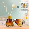Frasco de Aromaterapia 60ml, Frasco de Perfume Vazio, Frasco de Fragrância para Carro, Enfeite Difusor de Rattan, Frasco de Vidro, Enfeite de Quarto