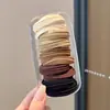 Coreia do Sul marrom alta qualidade sensação anel de cabelo feminino alta elástico durável sem costura corda de cabelo simples tudo-combina infantil corda de cabeça atacado