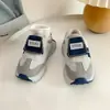 Zapatos de Bebé para Otoño Niños Grandes Niños y Niñas Bloques de Color Tenis de Moda Zapatos Deportivos Antideslizantes Cuero Zapatos Casuales Modernos En Stock