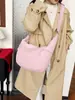 Bolsa de Hojaldre Casual Nueva Primavera 2025 Estilo Japonés Gran Capacidad Bolso de Hombro Cruzado para Mujer Bolsa para Clase y Viaje