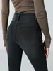 Pantalones de Supermodelo/Jeans Negros y Grises de Cintura Alta Ligeramente Acampanados para Mujer, Elásticos, Ajustados, Levanta Glúteos, Modelo Otoño 2026