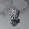 Anel Irregular Estilo Punk Coreano Retrô Fashion Simples Feminino Design de Nicho Anel de Dedo 2021 Novo
