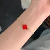 Pulsera Brillante de Gama Alta para Mujer Plata S925 Diseño de Nicho Ins Pulsera de Estilo Frío Simple Pulsera de Cadena Lisa
