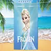 Fábrica de origen al por mayor toalla de playa de dibujos animados anime Frozen toalla de microfibra princesa Elsa toalla de baño