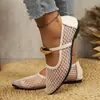 Sandalias de suela blanda para mujer, cómodas y casuales para el commuting, diseño plano, nueva colección de verano 2026, disponibles en tallas grandes, con diseño calado, aptas para uso tanto en interiores como en exteriores