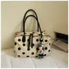 Bolso Tote de Lunares Nuevo 2026 para Mujer, Bolso de Hombro de Gran Capacidad para Viajes Diarios, Bolso de Mano Versátil de Moda de Nicho de Gama Alta