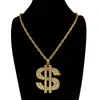 Acessórios Europeus e Americanos da Moda Hip Hop Boate Símbolo do Dólar Anel Aberto Anel Hip-Hop Masculino e Feminino Colar