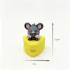 Chaveiro de Brinquedo Fofo Impresso em 3D para Alívio do Estresse, Rato Queijo Jerry, Brinquedo de Apertar e Aliviar, Venda Quente Transfronteiriça