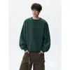 Capa interior otoñal, bordada estilo étnico, sin capucha, moderna, corte holgado, sudadera con cuello redondo estilo americano para hombre, peso pesado, top/chaqueta lavada a la arena