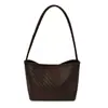Bolso Cubo Tejido de Color Sólido Vintage, Simple y Texturizado, Versátil para el Trabajo y el Uso Casual, Bolso de Moda Tendencia para Mujer