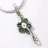 Cordões de Celular Coloridos com Dopamina Transfronteiriços, Pulseiras de Pulso Trançadas Feitas à Mão, Chaveiros, Acessórios de Chave com Flores Pequenas Atacado