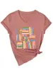 Leia Mais Livros Amazon Wish Site Independente Camiseta Feminina Elegante e Estilosa de Manga Curta com Decote V Camiseta Básica