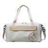 Bolsa Tote Colorblock Portátil de Grande Capacidade Feminina 2024 Nova Casual Leve para Viagem Bolsa de Lona Bolsa Transversal para o Dia a Dia