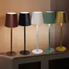 Nueva lámpara de mesa de hierro con soporte alto, luz de noche creativa sensible al tacto para mesita de noche de dormitorio, lámpara de mesa pequeña recargable moderna minimalista para sala de estar