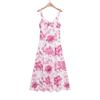 Atacado de Comércio Exterior Vestuário Feminino 2025 Verão Novo Sexy Sexy Recortado Estampado Bordado Vestido Estilo Férias