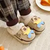 Pantuflas Infantiles Otoño Invierno Nuevo Estilo Unisex Niños Desmontables Interiores Hogar Impermeables Antideslizantes Pantuflas de Invierno de Algodón para Niños