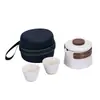 Juego de Té Japonés para Viaje al Aire Libre, Una Tetera y Dos Tazas, Juego de Té Kung Fu, Bolsa de Viaje para Coche, Recuerdo, Regalo de Fiesta Anual