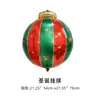 Lazo Rayado Navideño Mate Bolas Rojas y Verdes Colgantes Decoración para Fiesta Temática de Año Nuevo Globos de Papel de Aluminio