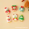 Novo Pingente Chaveiro Bola de Neve de Natal Transparente de Resina com Glitter Acessórios para Joias DIY Materiais Atacado