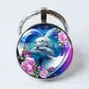 Animales/rosas/árbol de la vida transfronterizos gema del tiempo llavero Europa y Estados Unidos nuevo colgante de llave joyería