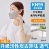 Mascarilla contra el polvo para polvo industrial, protección contra formaldehído, N95 específico para los pulmones con carbón activado y válvula de respiración, protección Kn95 genuina