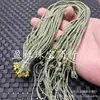 Colgante de Cuerda con Perla Dorada Fina Pequeña Ajustable Jade Jade Hetian Jasper Colgante de Cuerda Cuerda de Hilo de Jade Cuerda de Jade Venta al por Mayor