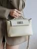 Retro Europeo y Americano Piel de Vaca de Primera Capa 2424 Bolso Kelly Mini Bolso Dumpling de Cuero Genuino Bolso de Hombro de Moda Bolso Cruzado Bolso de Mujer