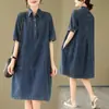 Vestido de Mezclilla Estilo Nuevo Toma Real para Mujer