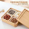 Prato de Frutas Estilo Japonês para Uso Doméstico, Bandeja de Lanches de Luxo Leve, Bandeja de Lanches para Mesa de Centro da Sala de Estar, Bandeja Dividida para Sementes e Frutas Secas