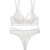 Lencería sexy ultrafina con cordones, transfronteriza, europea y americana, para mujer, pecho grande, pequeño, antiflacidez, soporte superior, traje de sujetador de talla grande