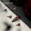 Serie Oscura Retro Aleación Incrustada de Diamantes Accesorios para Uñas Corazón Cruz Araña Estilo Punk Decoración de Uñas Venta al por Mayor