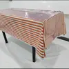 Decoração de Festa Transfronteiriça Toalha de Mesa Listrada Mesa de Sobremesa de Aniversário Suprimentos de Mesa 137*183cm