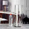 Vaso de Vidro Cilíndrico Transparente Branco para Arranjo de Flores, Decoração de Bar, Centros de Mesa de Casamento, Vaso de Bambu Hidropônico e Outros Usos