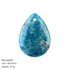 Colgante de Cristal Natural Forma de Gota de Agua 18*25mm Hecho a Mano DIY Collar Pulsera Pendientes con Agujero Collar de Ágata Forma de Gota de Agua